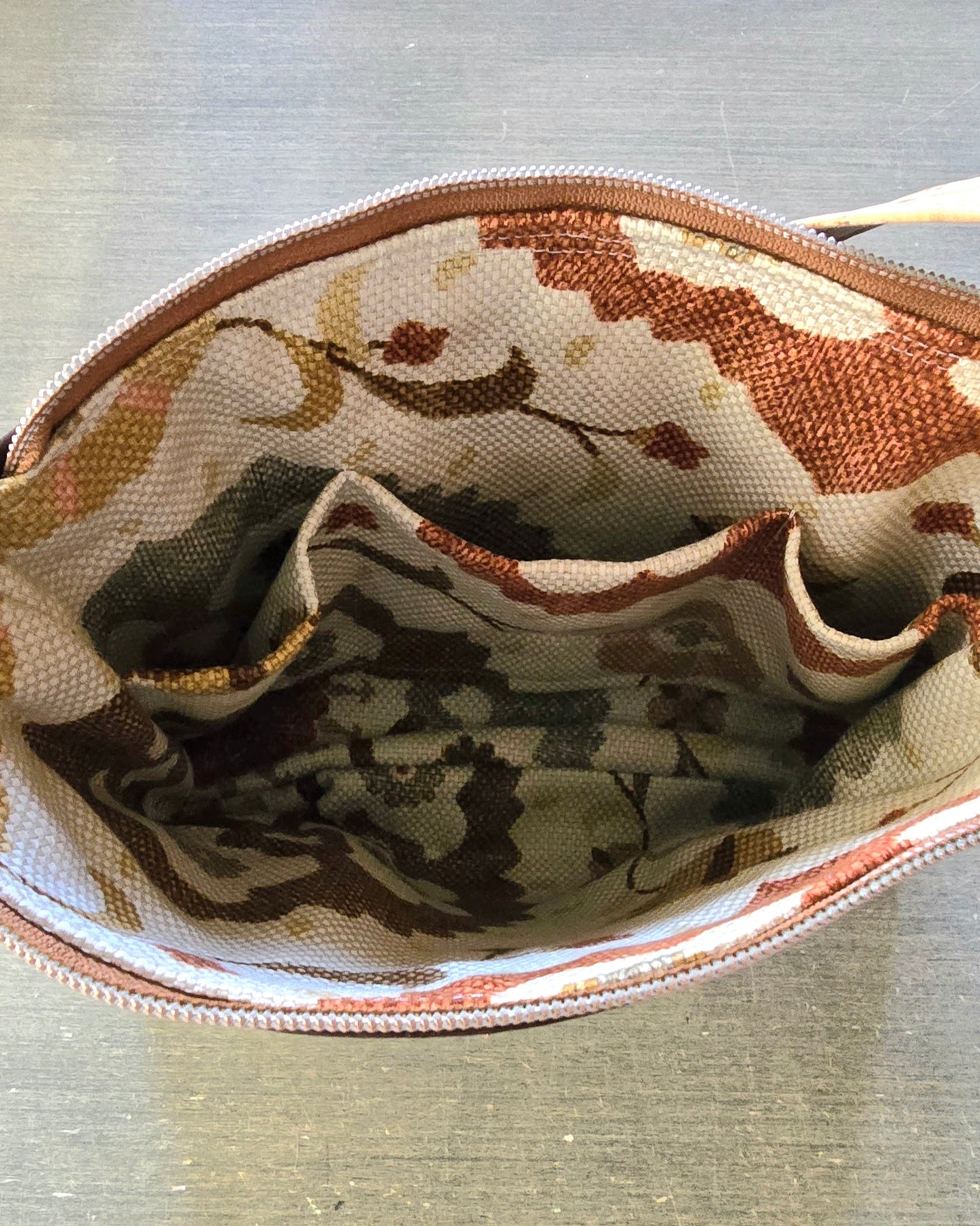 Brown Cork with golden flakes Shoulder Bag