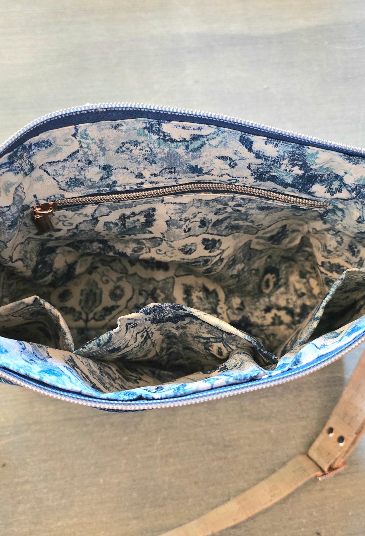 Large Denim Crossbody Bag