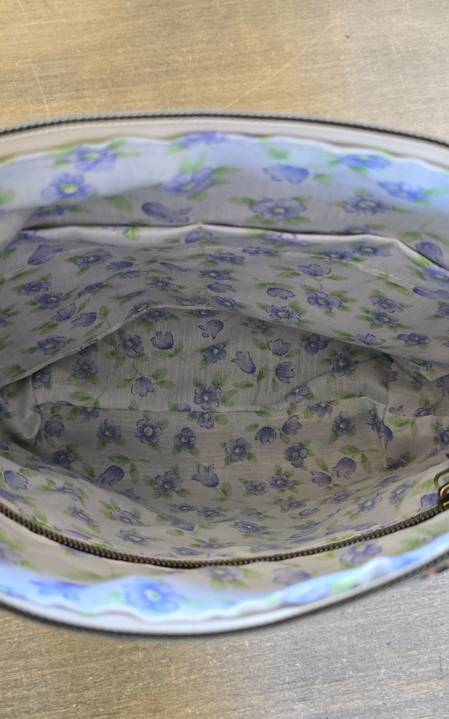 Navy and Floral Crossbody Bag