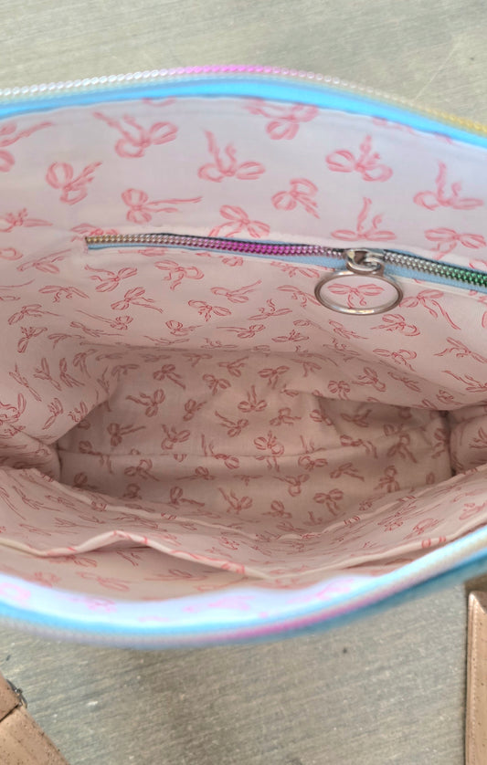 Sky blue floral Crossbody Bag