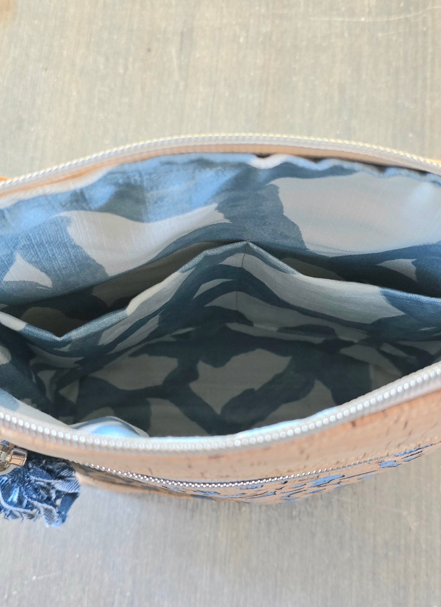 Denim & Cork Crossbody Bag