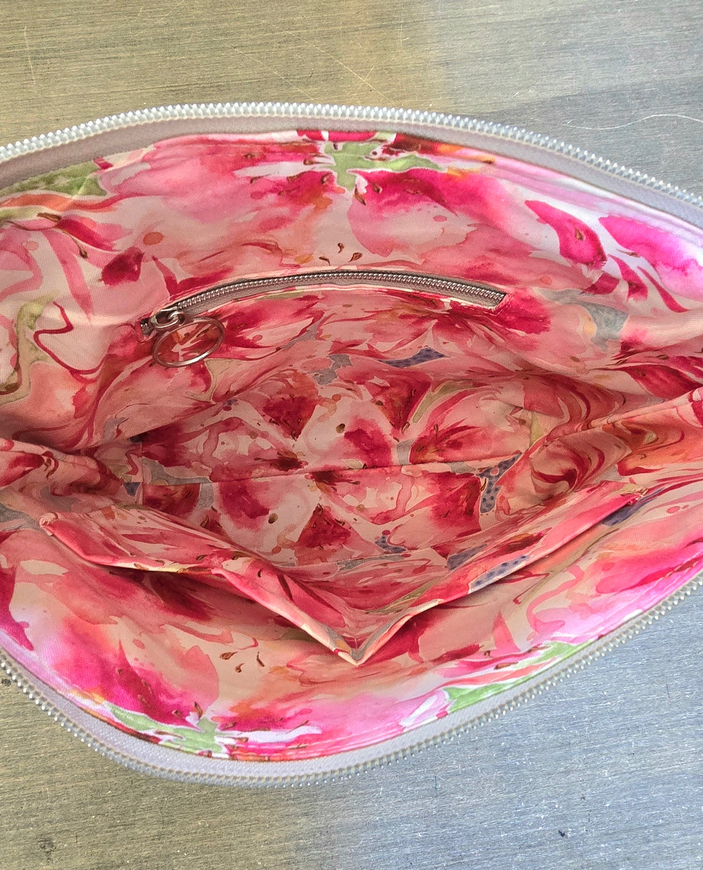 Pink Floral Crossbody Bag