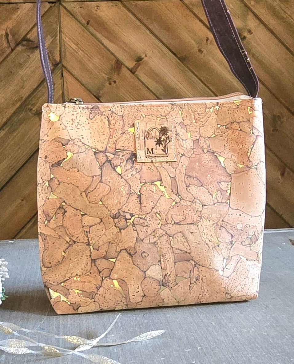 Mini cork shoulder bag