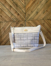 White Plaid 'n' Butterflies Crossbody Bag