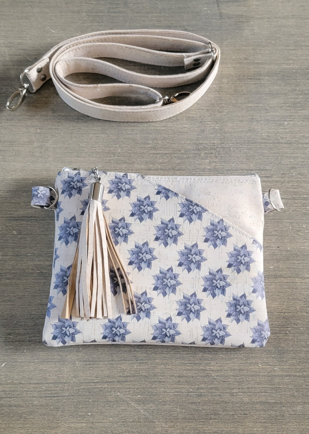 Succulent Cork Crossbody Bag
