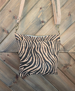 Zebra Cork crossbody bag