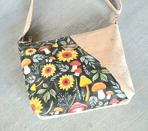 Mushroom cork crossbody bag