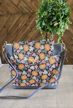 Floral cork crossbody bag