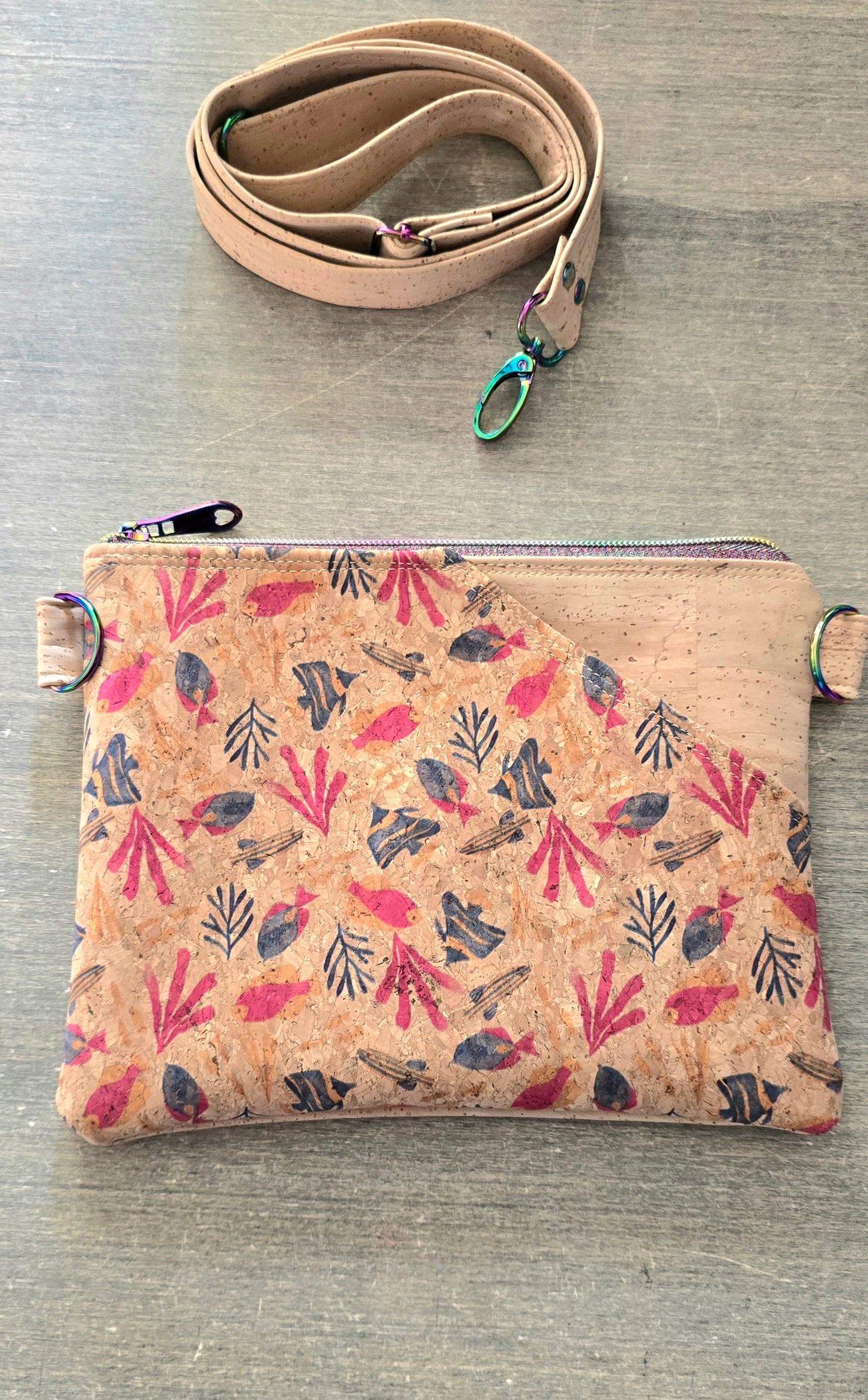 Under the Sea Cork Crossbody Bag