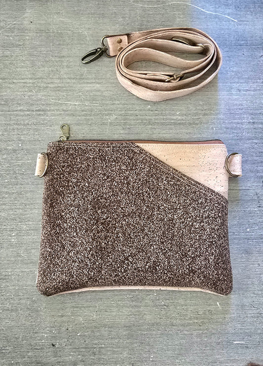 Coffee Beans Cork Crossbody Bag