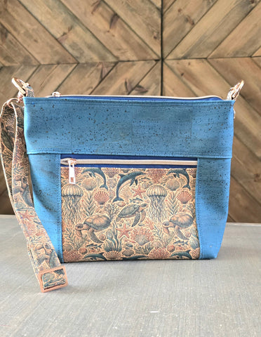 Sea Life Cork Crossbody Bag