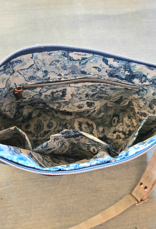 Large Denim Crossbody Bag