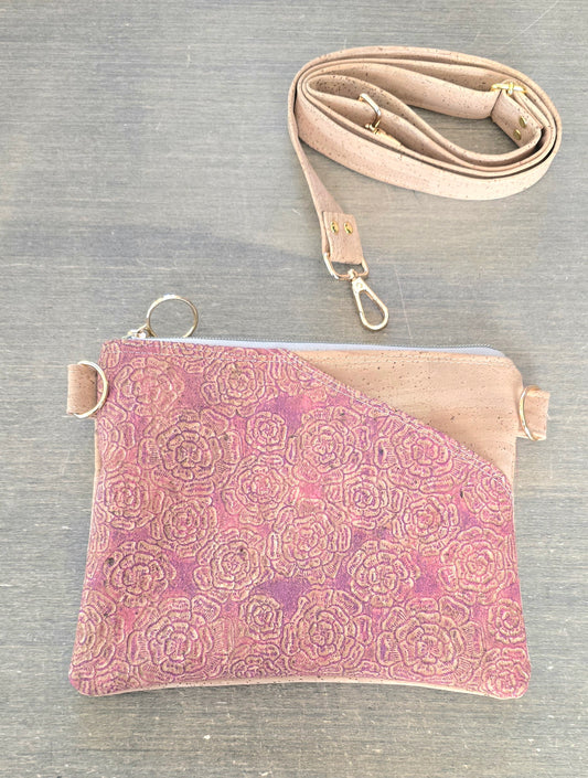 Crossbody Bag Rose Cork Texture