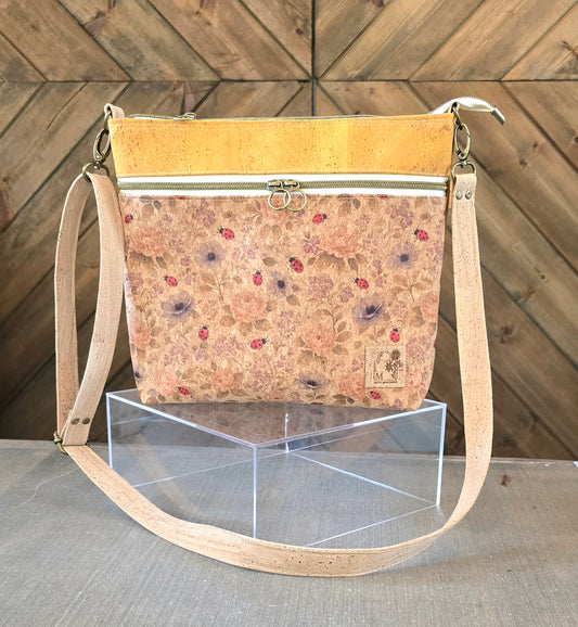 Floral Cork Crossbody Bag
