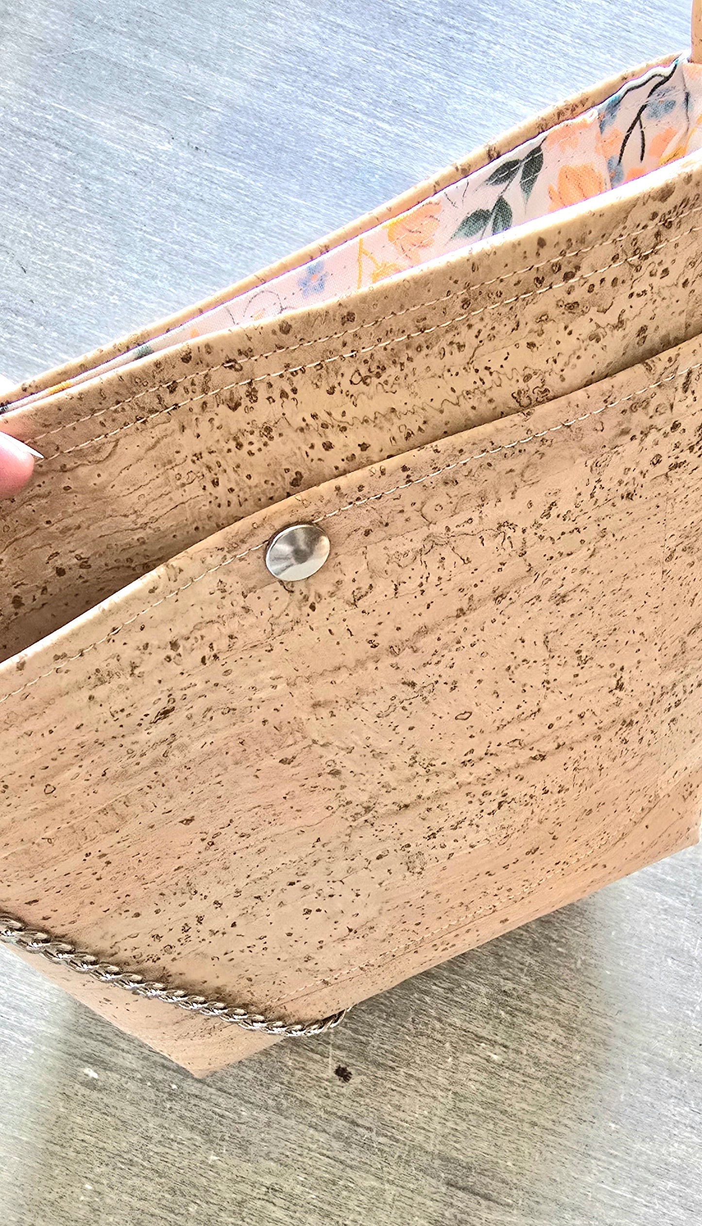 Flowers Cork Crossbody Bag