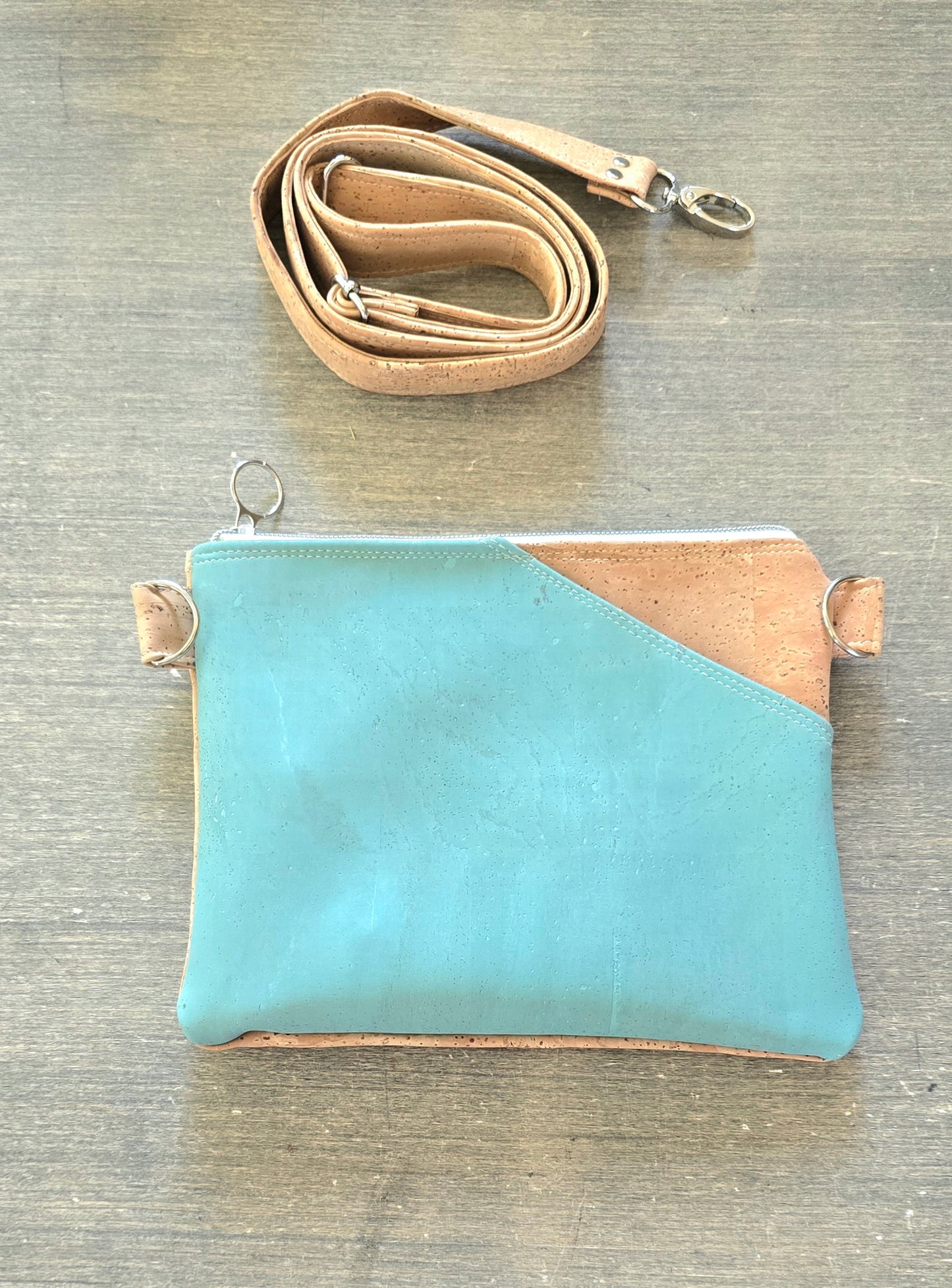 Sky blue crossbody bag