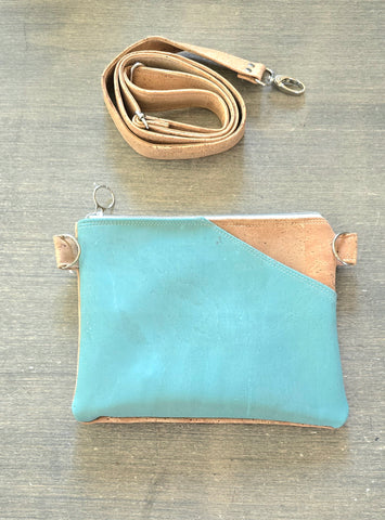 Sky blue crossbody bag