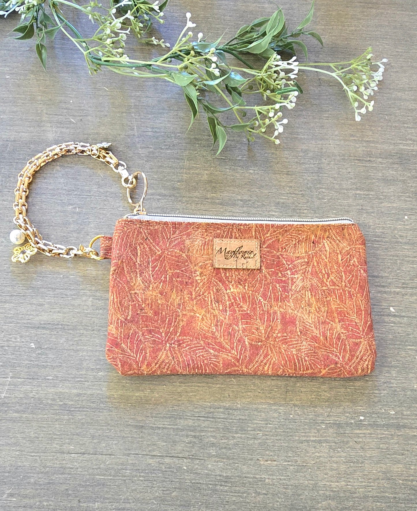 Wristlet cork bag
