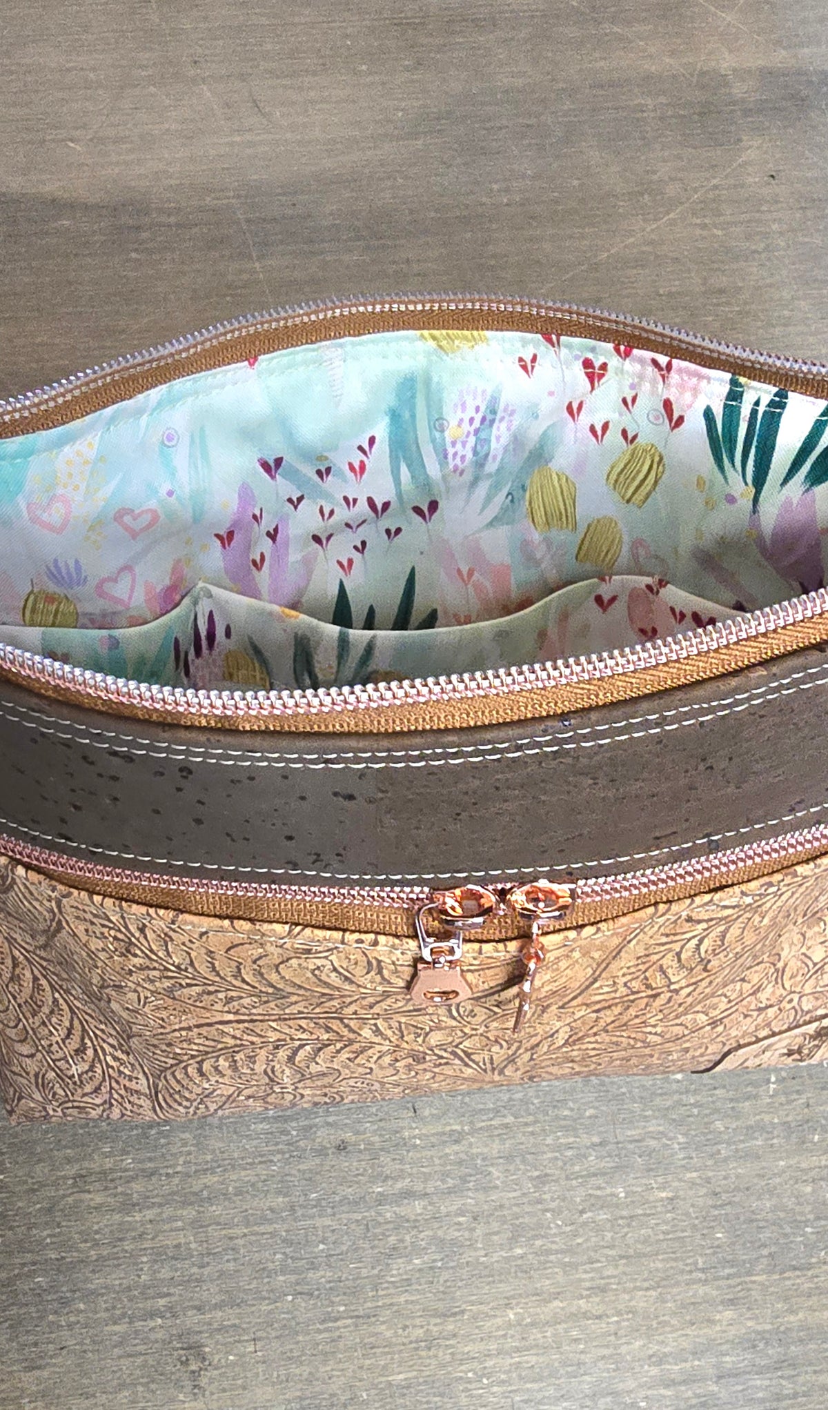 Cork Embossed Crossbody Bag