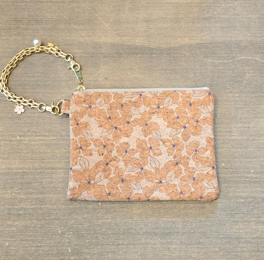 Wristlet Bag Beige Floral