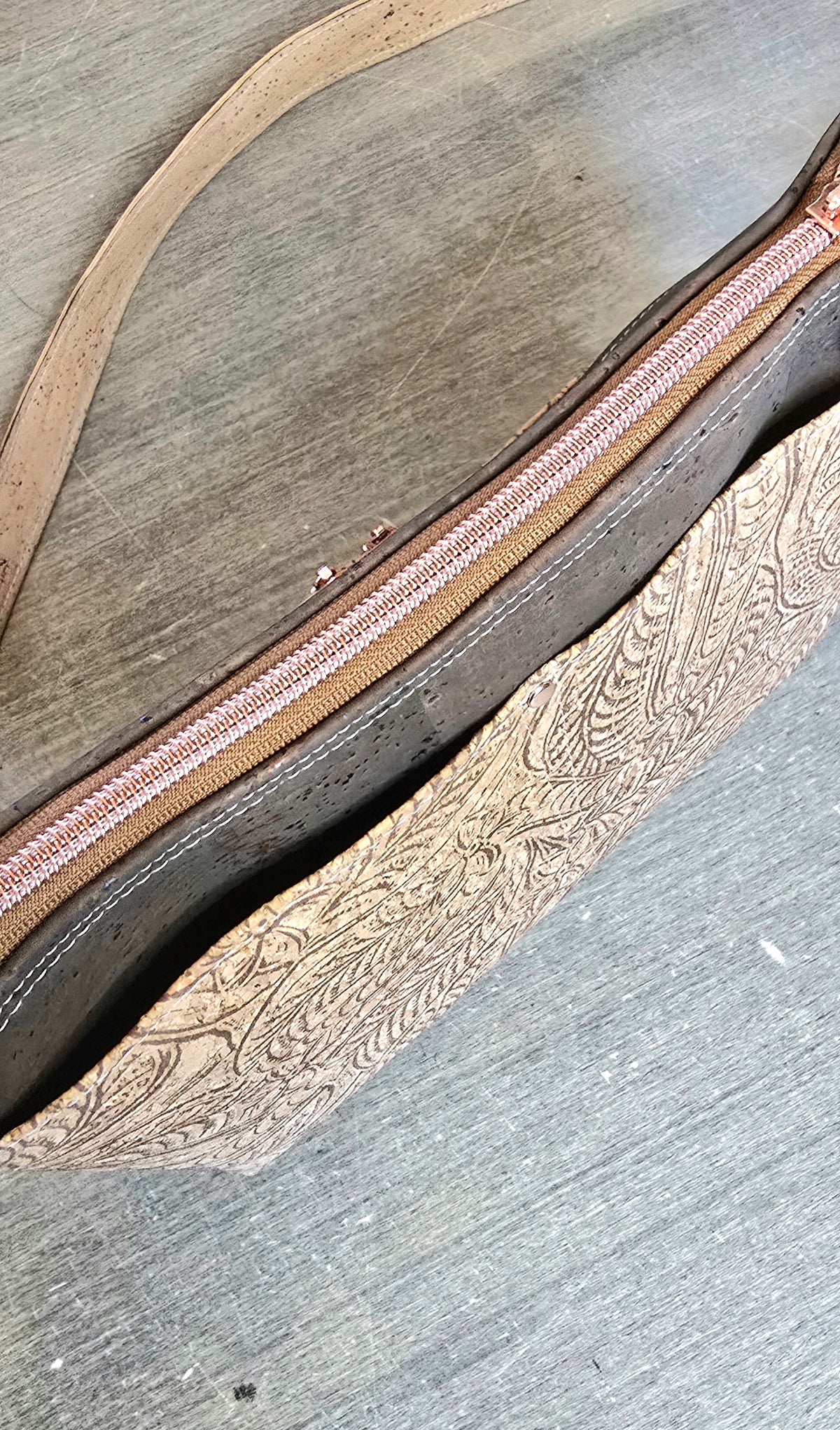 Cork Embossed Crossbody Bag