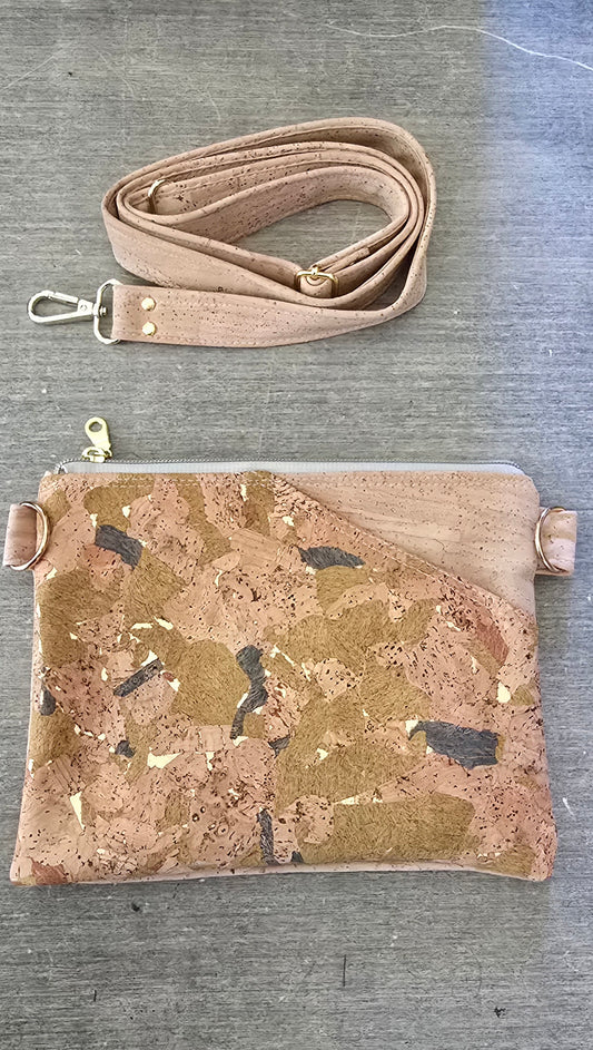 Mosaic Cork Crossbody Bag