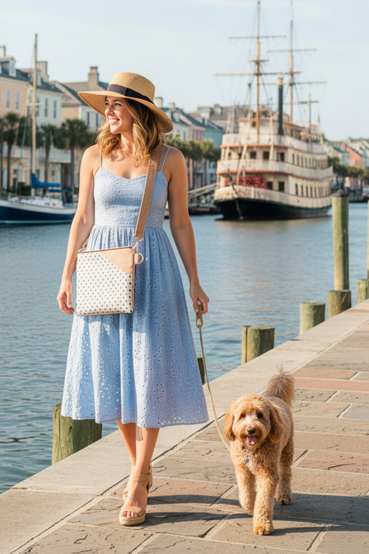 Paw Print Cork Crossbody Bag