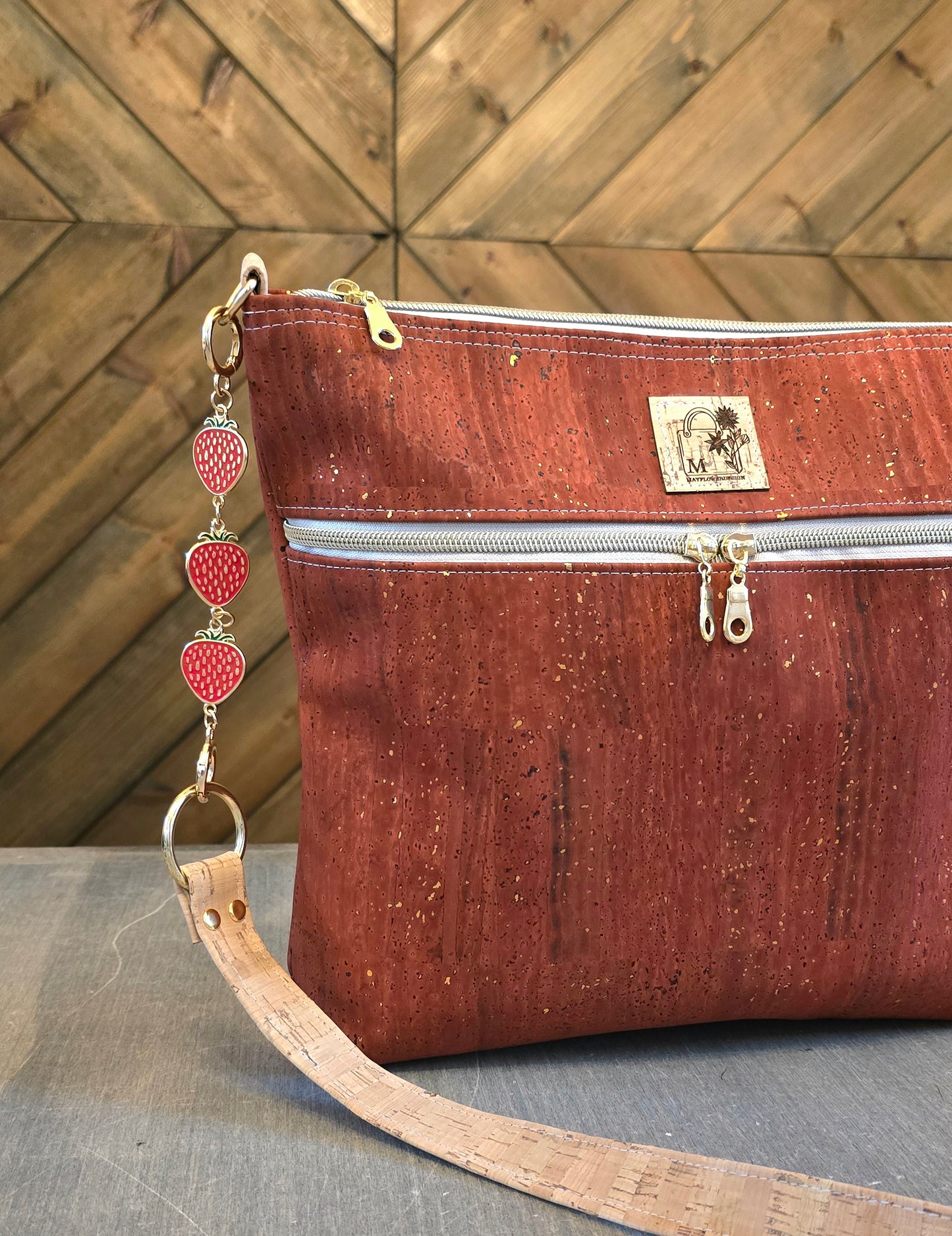 Large Shoulder / Crossbody Cork Bag