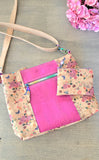 Floral in Pink Shoulder/ Crossbody Bag