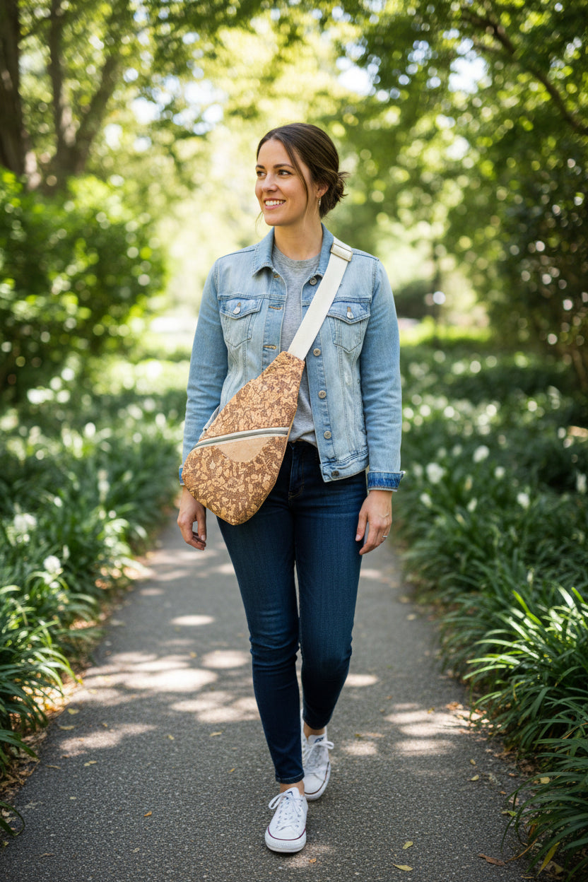Cork blocks Sling Bag/ Unisex Sling Bag