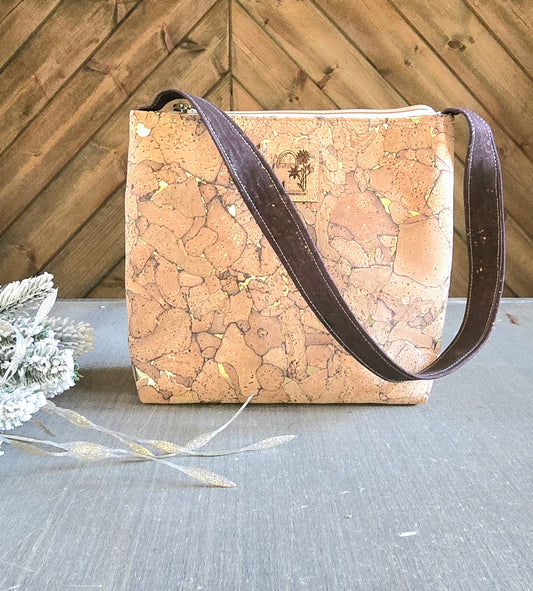 Mini cork shoulder bag