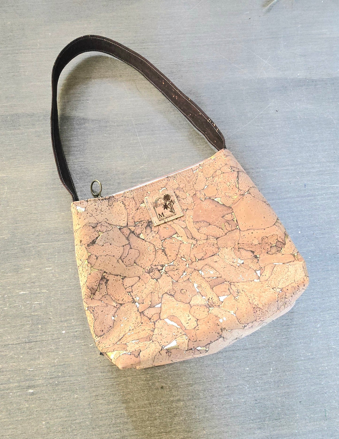 Mini cork shoulder bag
