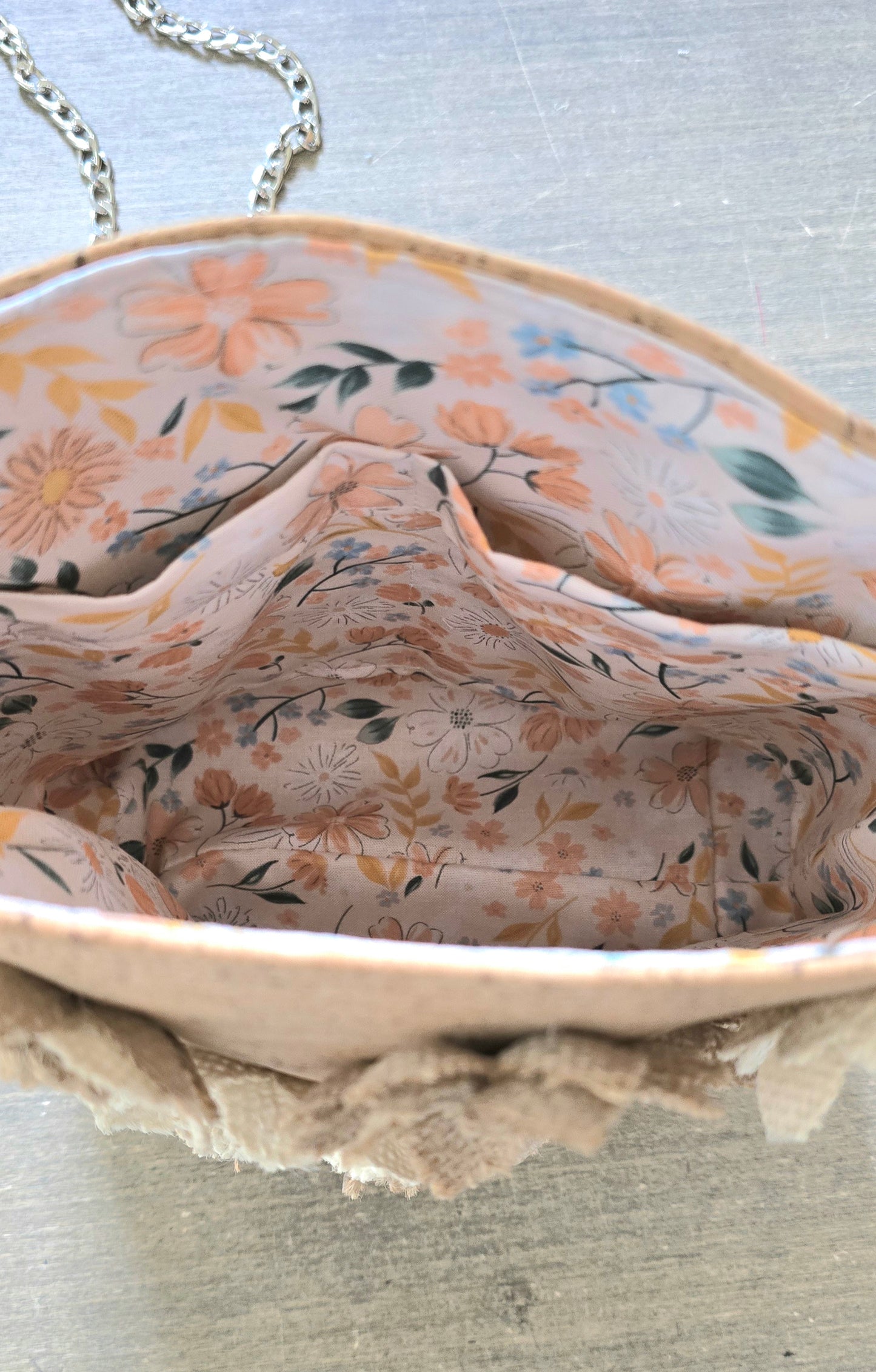 Flowers Cork Crossbody Bag