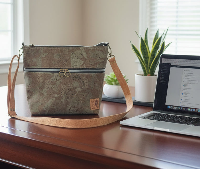 Green Cork Crossbody/Shoulder Bag