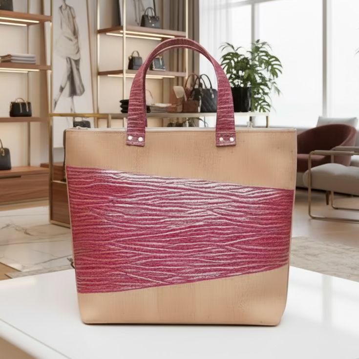 Pink & Natural Cork Crossbody bag/handbag