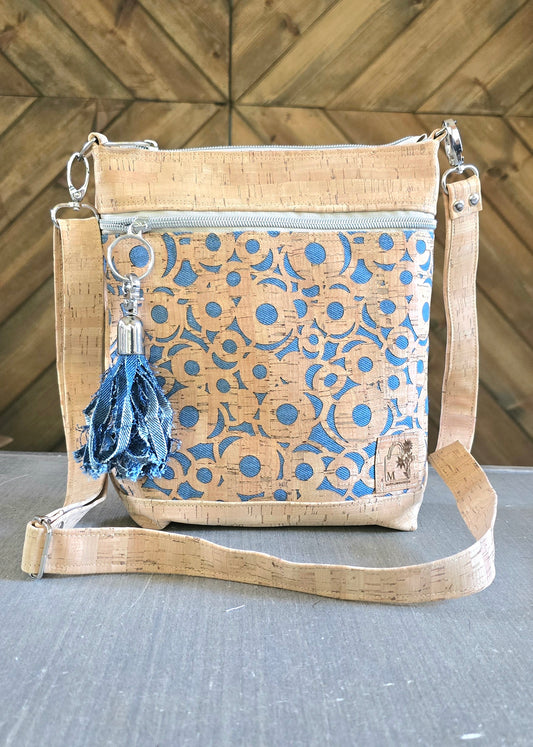 Denim & Cork Crossbody Bag