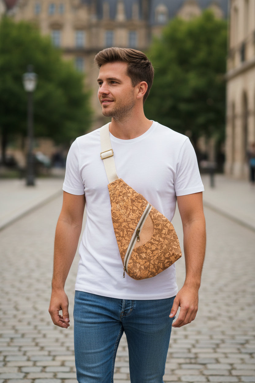 Cork blocks Sling Bag/ Unisex Sling Bag