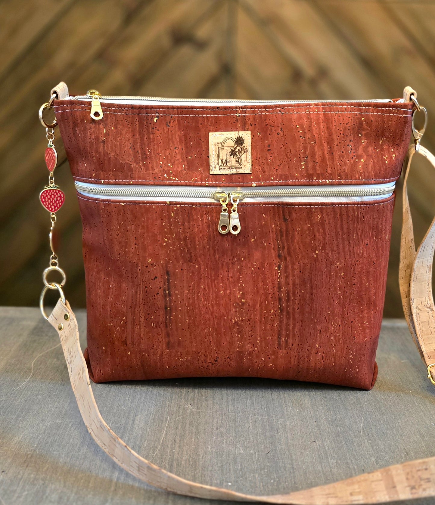Large Shoulder / Crossbody Cork Bag