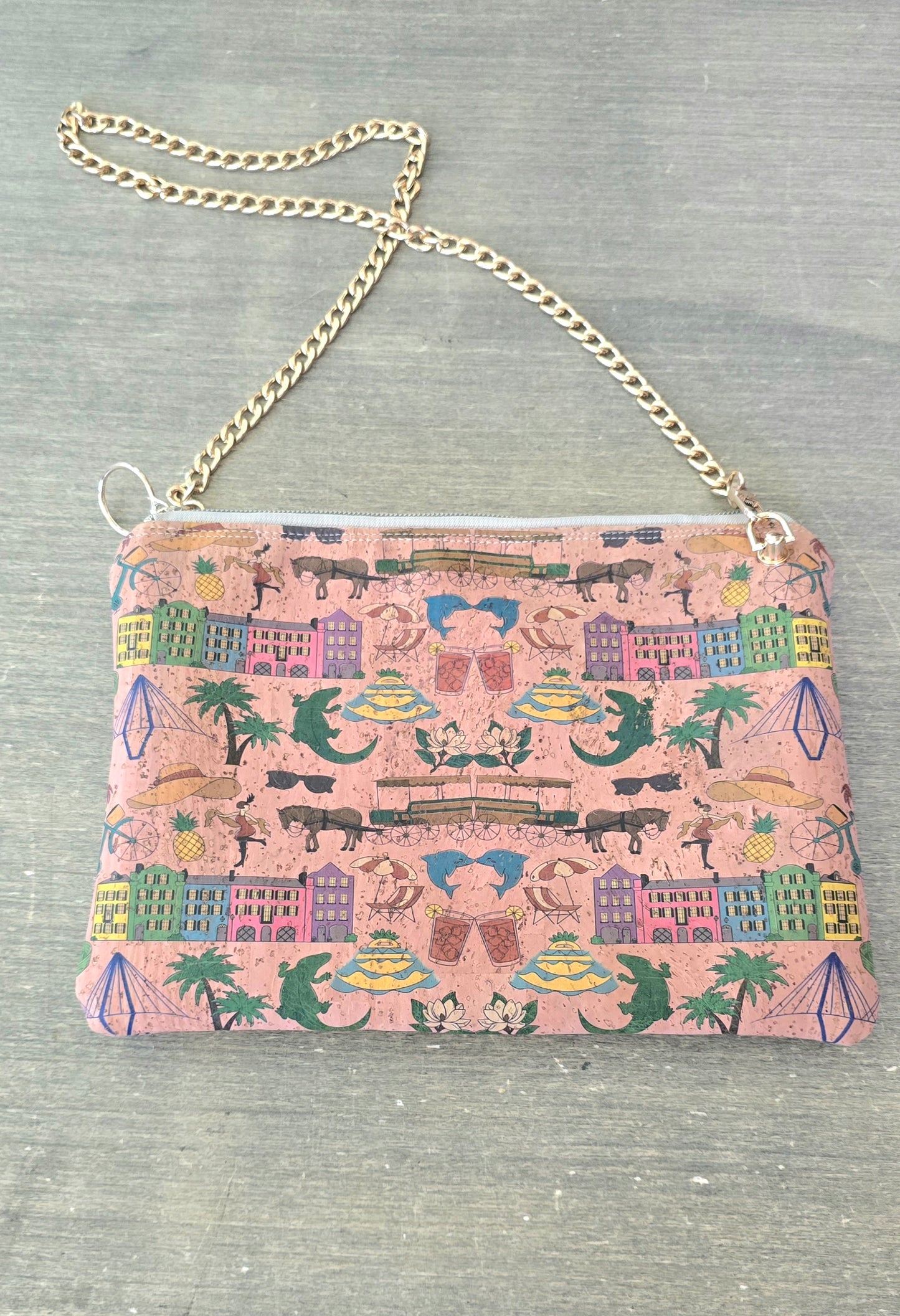Charleston Clutch/Bag with Gold Chain