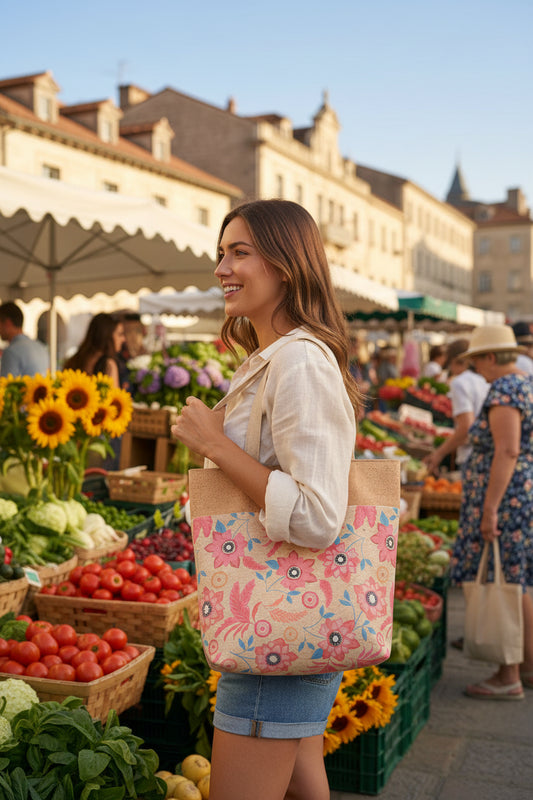 Large Floral Tote Bag