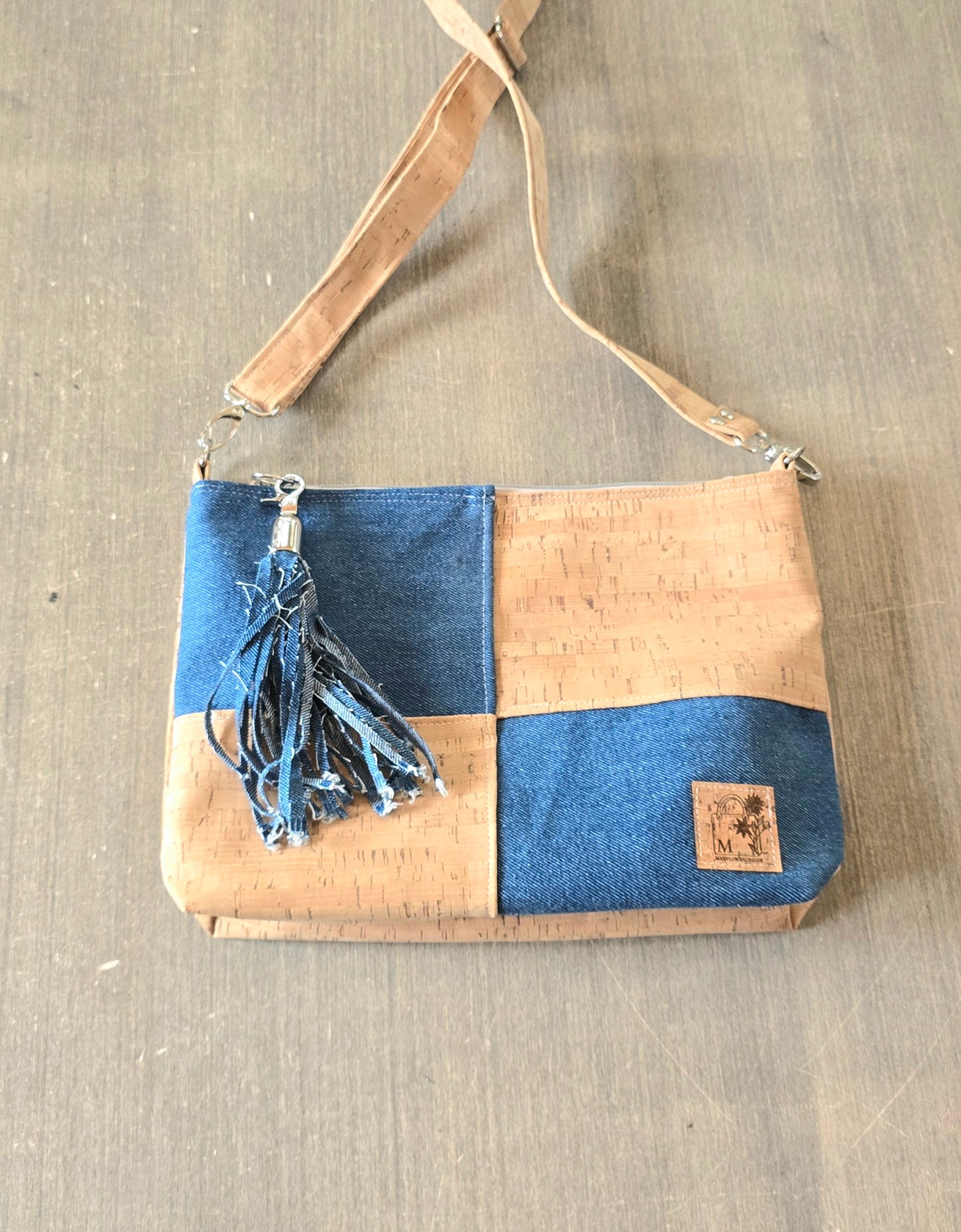Denim crossbody bag