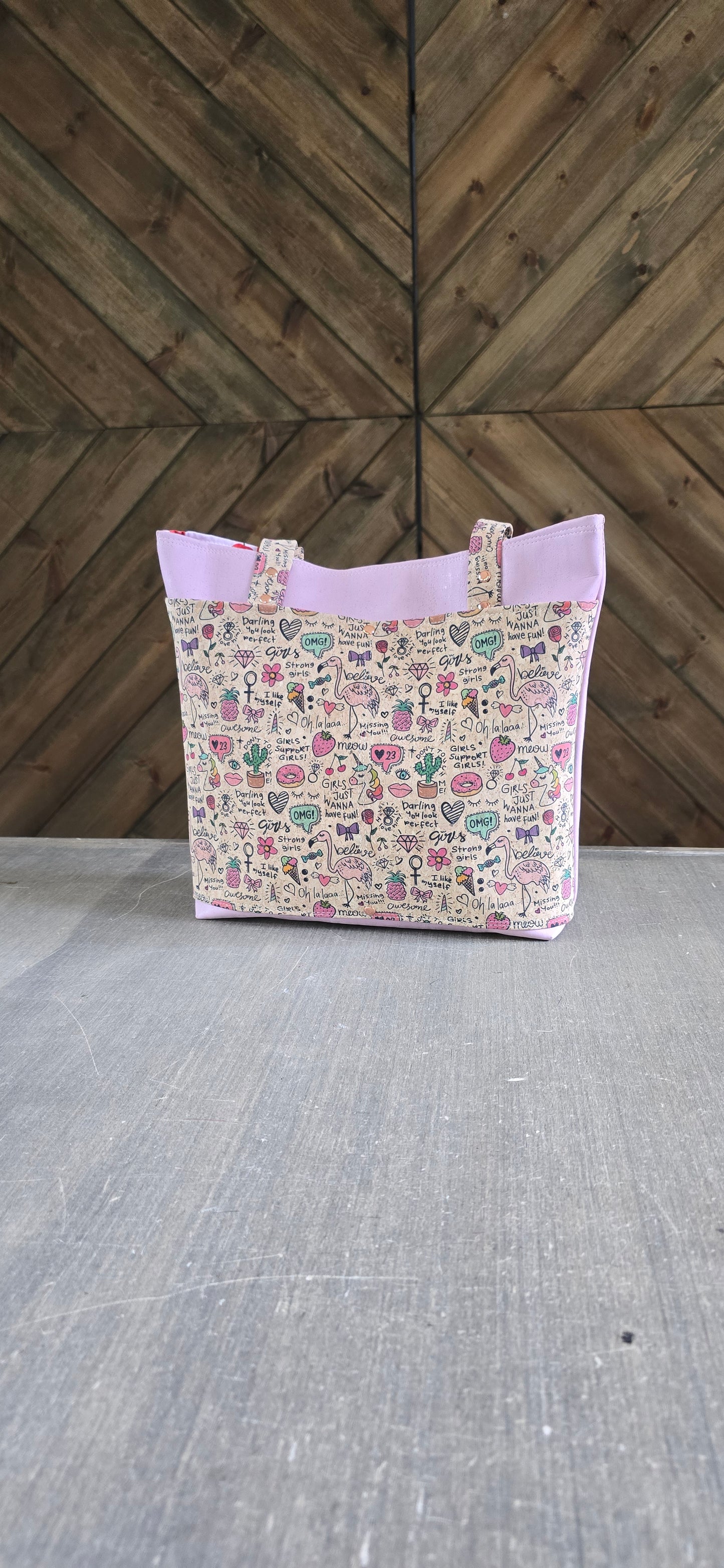 Pink Cork Tote Bag