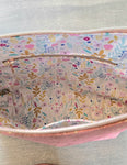 Light Pink & gold flakes cork Bag