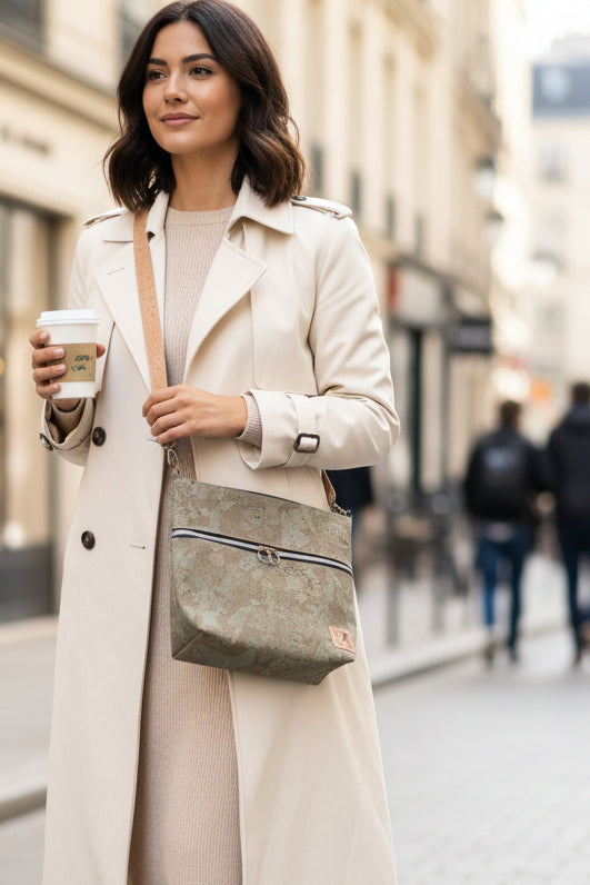 Green Cork Crossbody/Shoulder Bag