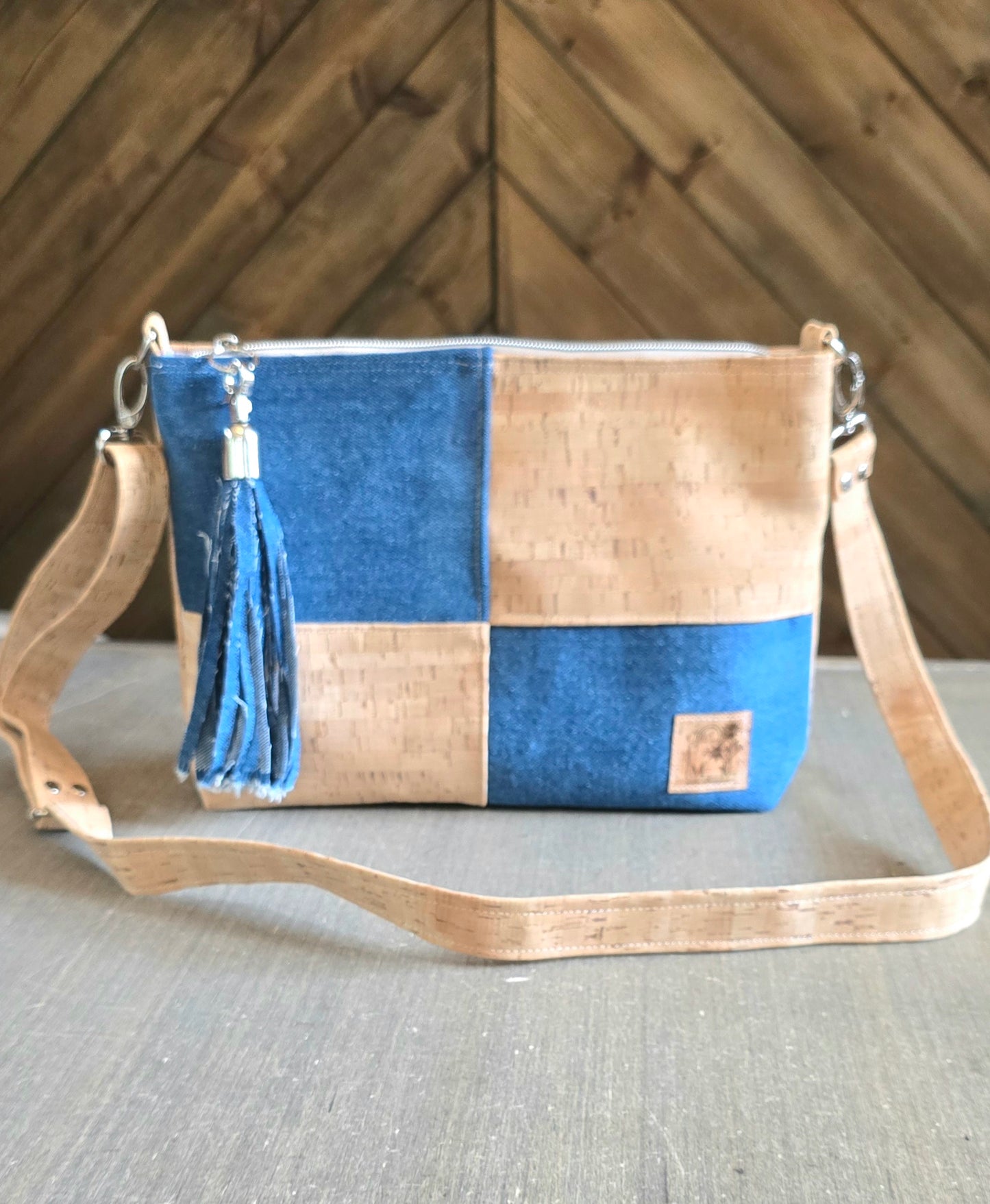 Denim crossbody bag